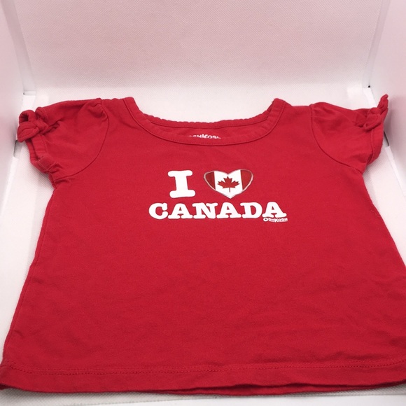 OshKosh B’Gosh “I Love Canada” Girls T-Shirt 6M - Picture 1 of 8